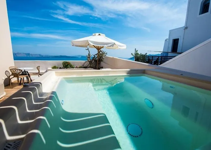 Villa Splendid Santorini 1 Bedroom Princess Outdoor Hot Oia
